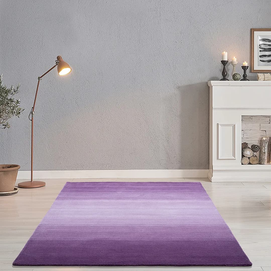 Wollteppich Comfort Ombre Violett/Violett 140 x 200cm Wolle