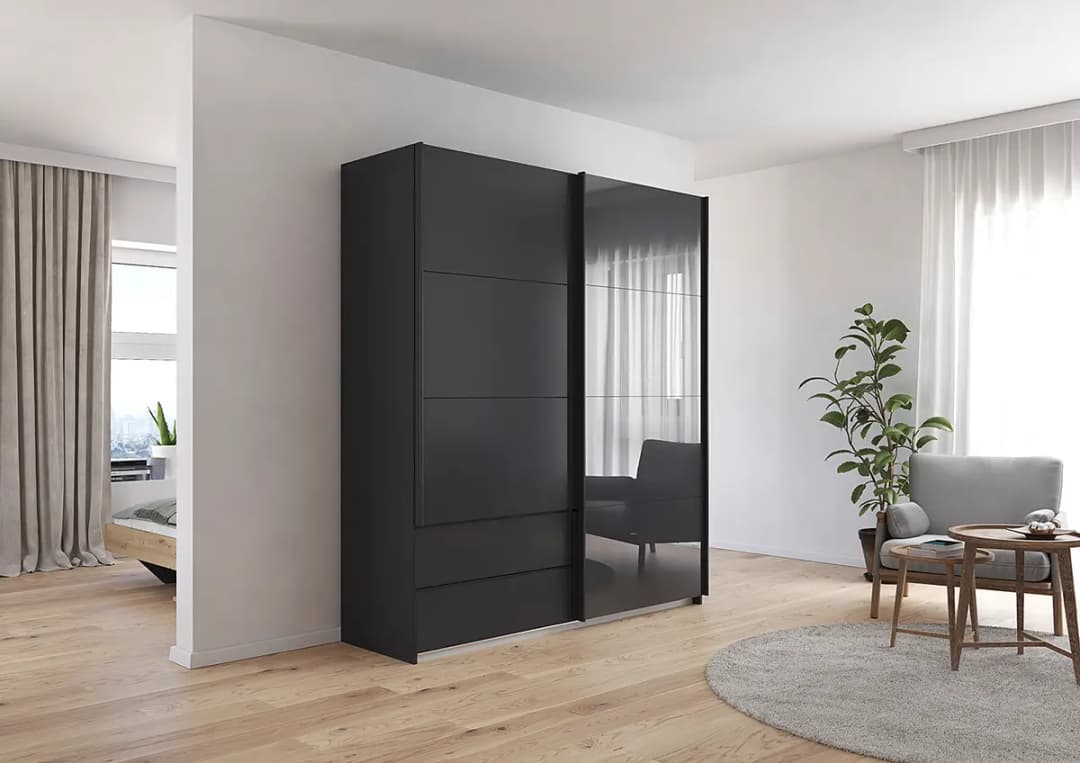 rauch Orange Schwebetürenschrank Elara | Grau