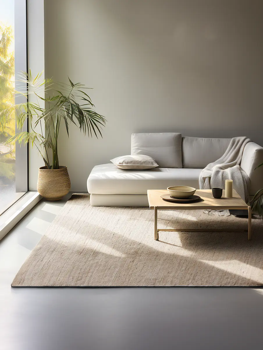 Juteteppich Dhaka | Beige