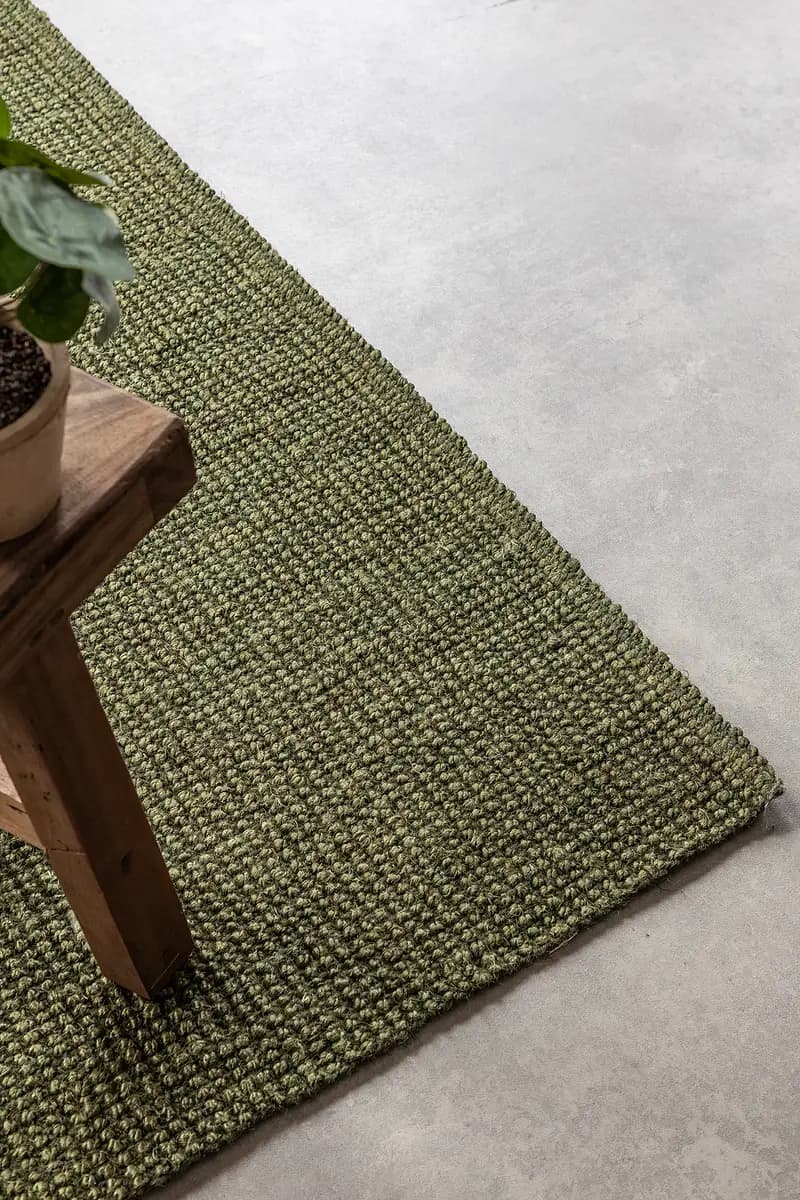 Juteteppich Jaipur Grün/Grün 60 x 90cm | Grün