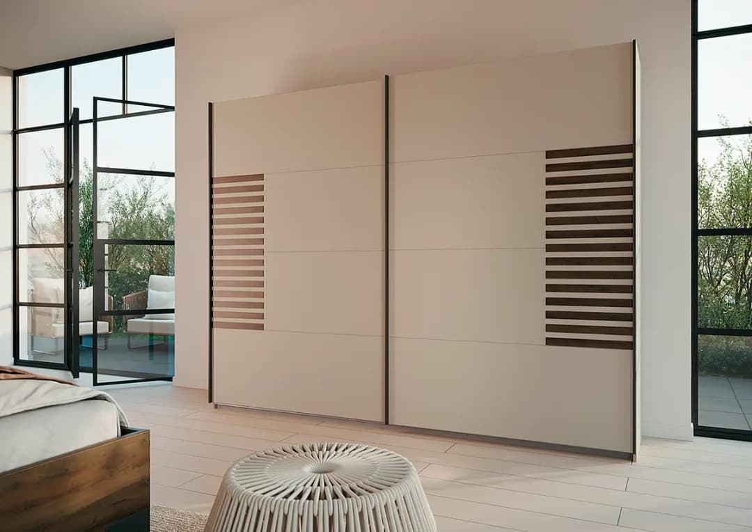 Schwebetürenschrank Barea 271cm Beige/Champagner | Beige