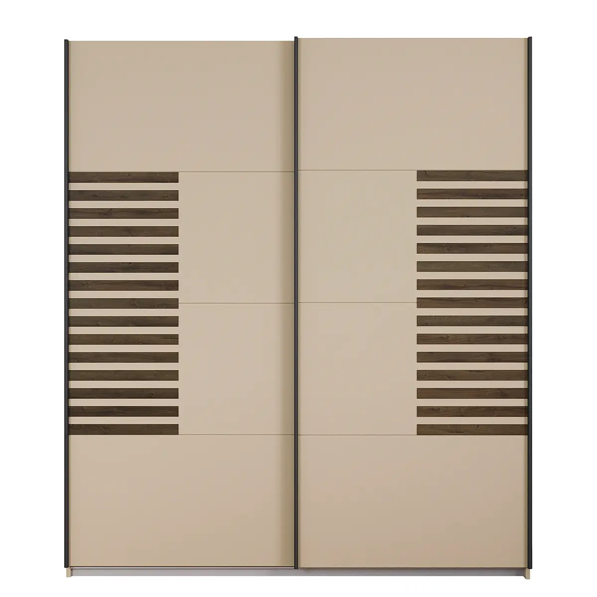Schwebetürenschrank Barea 181cm Beige/Champagner | Beige