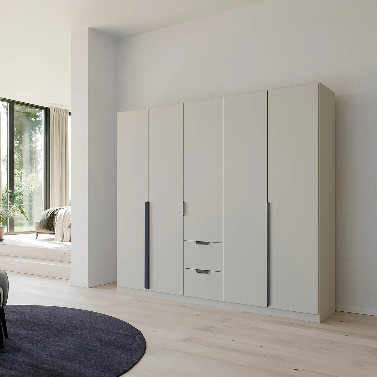 Drehtürenschrank Cotty 225cm Grau | Grau