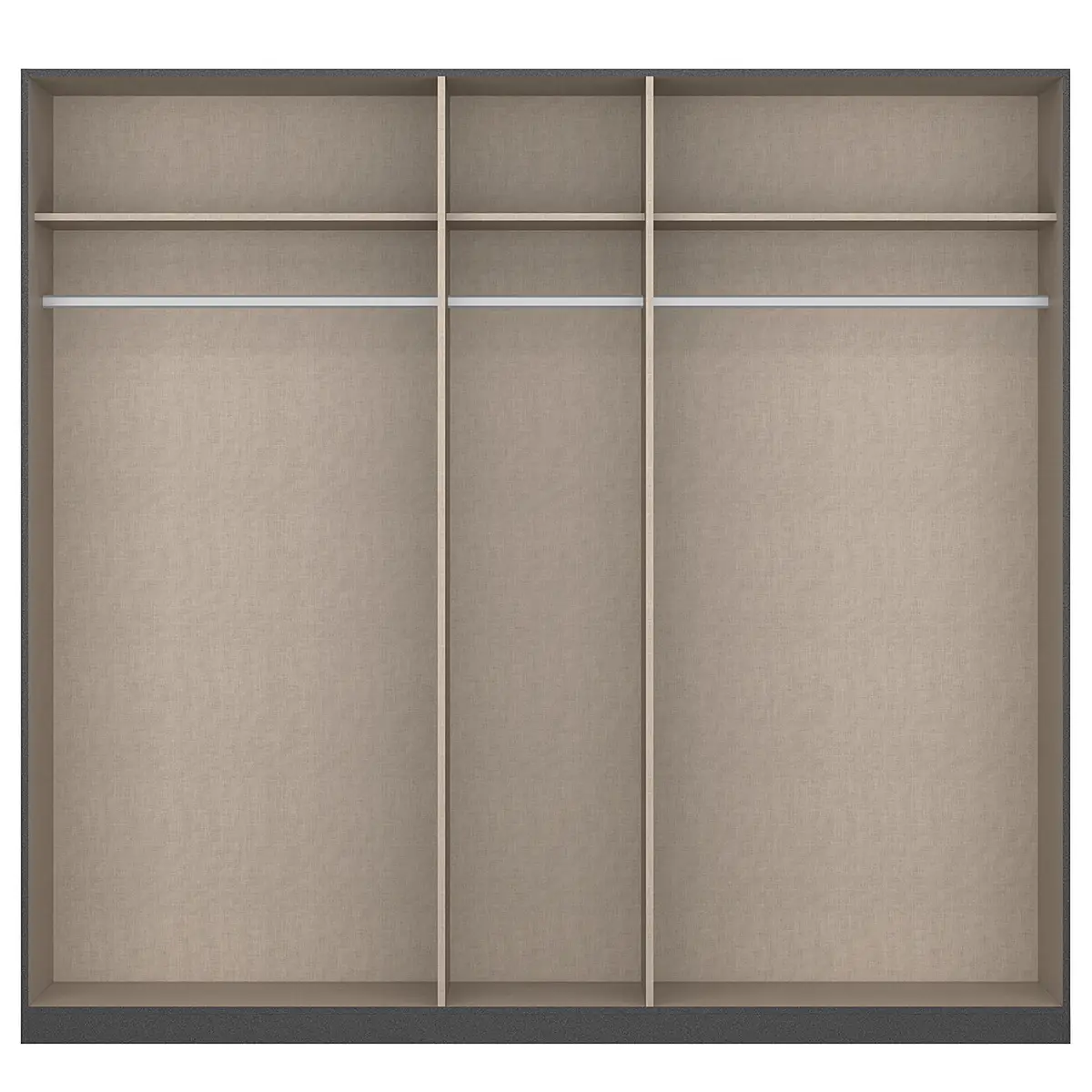 Drehtürenschrank Cotty 225cm Grau | Grau
