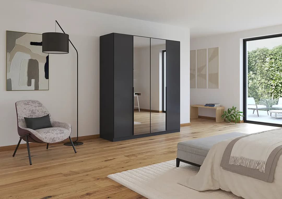 rauch Orange Drehtürenschrank Skyla Typ B | Grau