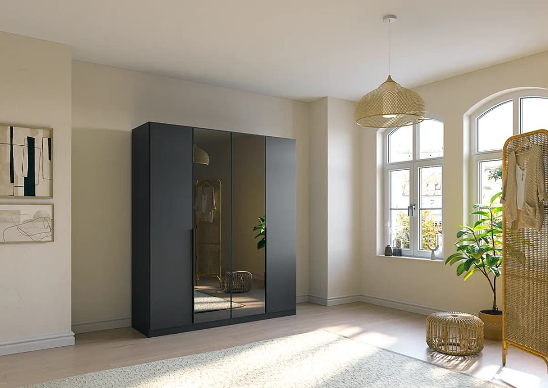 rauch Orange Drehtürenschrank Skyla Typ B | Grau