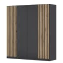 rauch Blue Drehtürenschrank Genua Typ A 181cm Grau/Graumetallic ohne