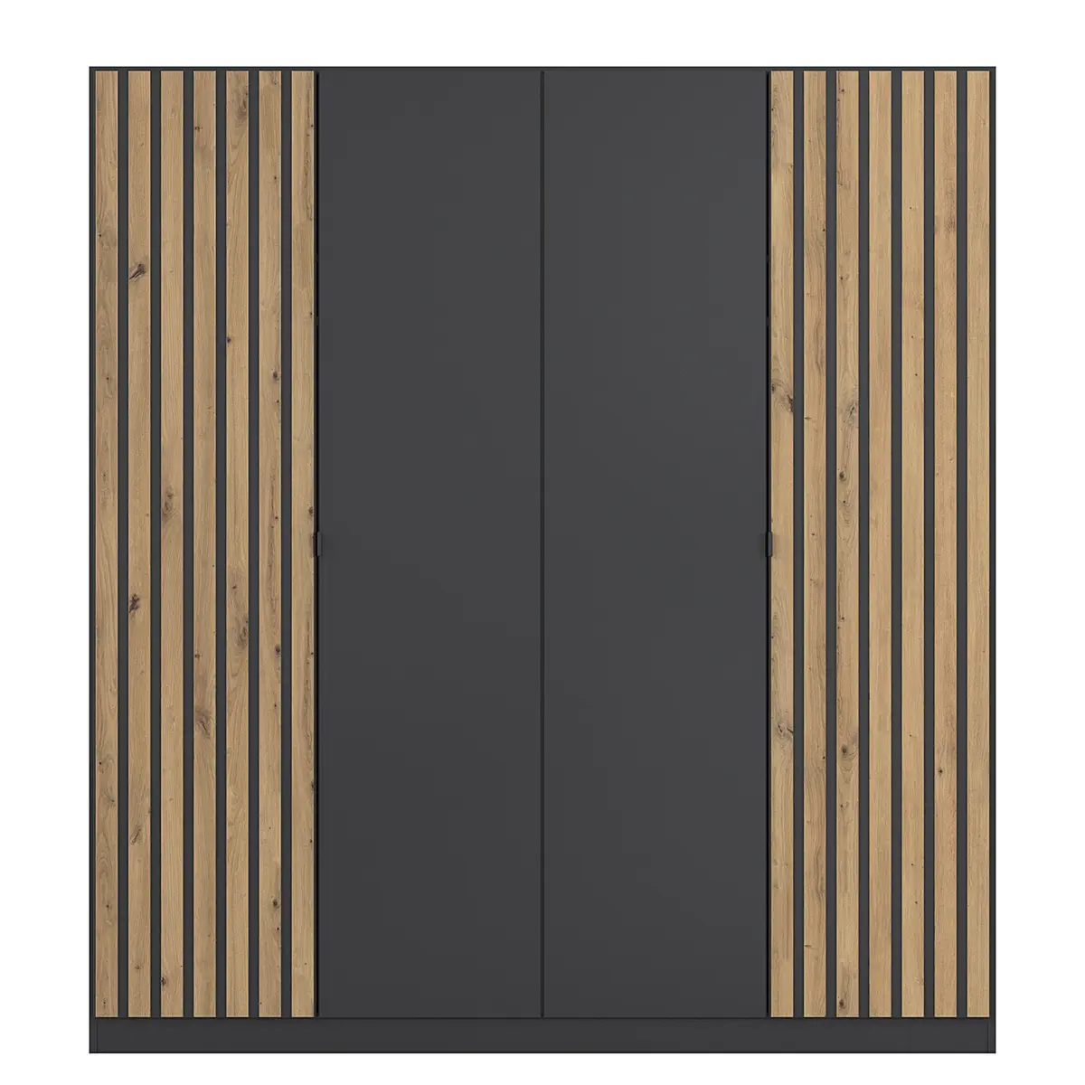 rauch Blue Drehtürenschrank Genua Typ A 181cm Grau/Graumetallic ohne