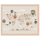 Bild Map Of The World 43 x 53cm Multicolor | Mehrfarbig