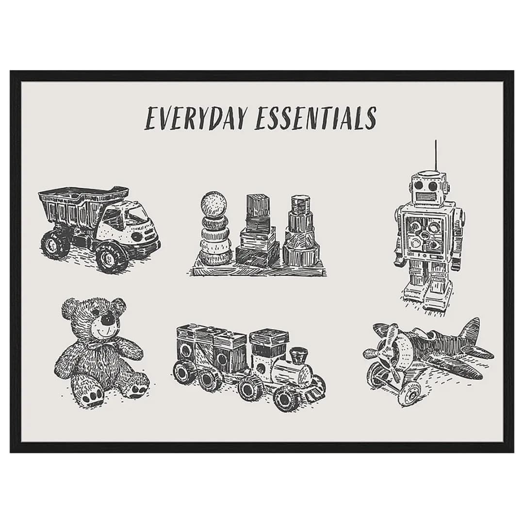 Everyday Essentials Bild 63 x 83cm Multicolor | Holztöne