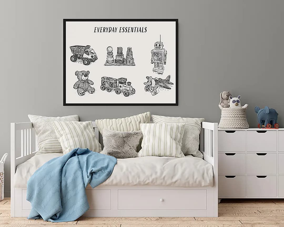 Everyday Essentials Bild 63 x 83cm Multicolor | Holztöne