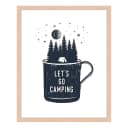 Bild Let's Go Camping 43 x 53cm Multicolor | Mehrfarbig