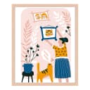 Bild Cute Family 43 x 53cm | Mehrfarbig