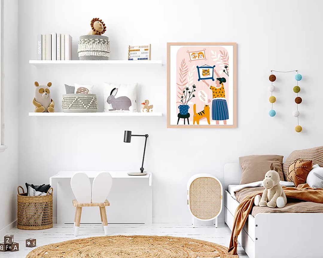 Bild Cute Family 43 x 53cm | Mehrfarbig