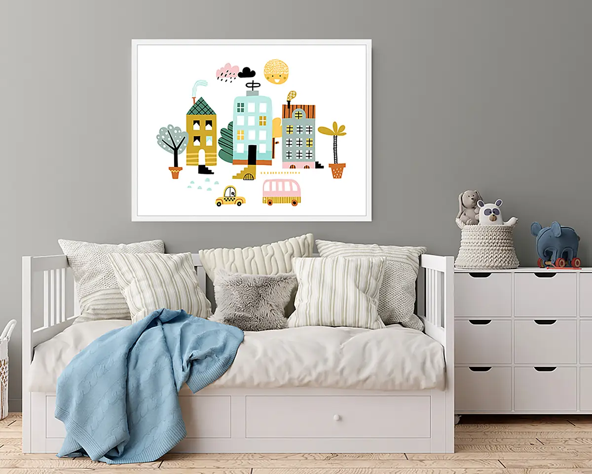 Bild Carton City 63 x 83cm Multicolor | Mehrfarbig
