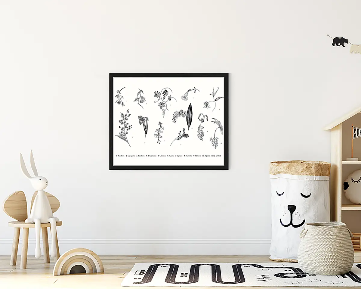 Bild Exotic Plants 43 x 53cm Multicolor | Mehrfarbig