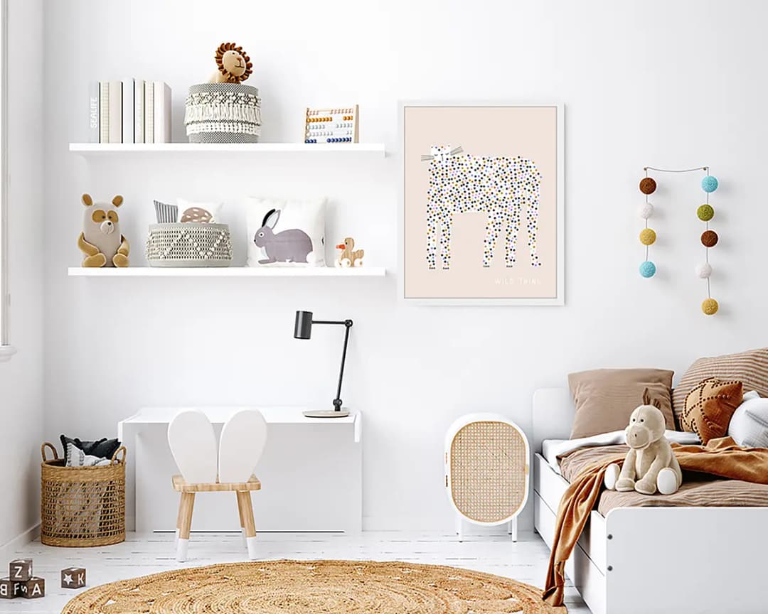 Milan Moon Bild Cool Leopard 43 x 53cm Multicolor | Mehrfarbig