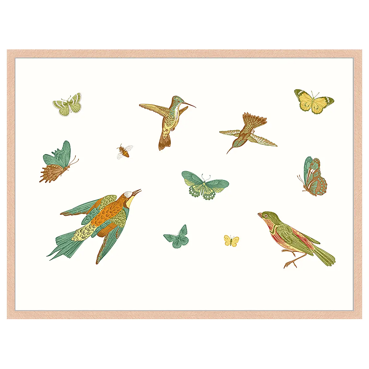 Bild Exotic Plants and Birds | Mehrfarbig