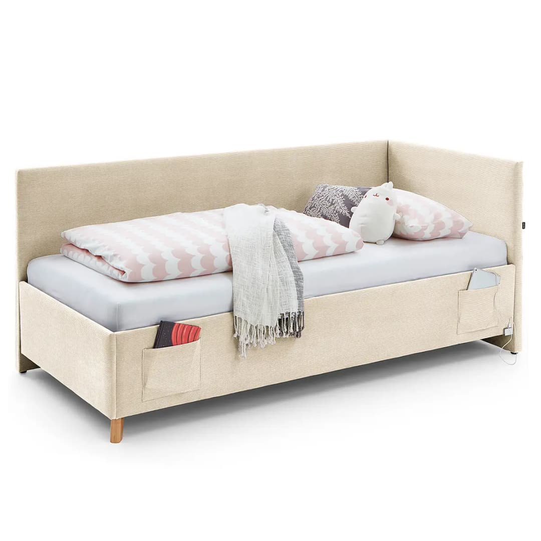 Kojenbett 90 x 200cm mit Lattenrost Beige | Beige