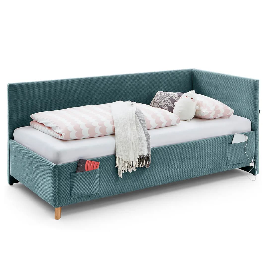 Kojenbett 140 x 200cm mit Lattenrost Blau | Blau
