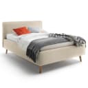 Polsterbett 140 x 200cm Webstoff Hevi Beige | Beige