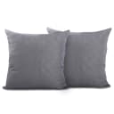 Kissenbezug Daxel 2er-Set Grau/Graphit 40 x 40cm Microfaser