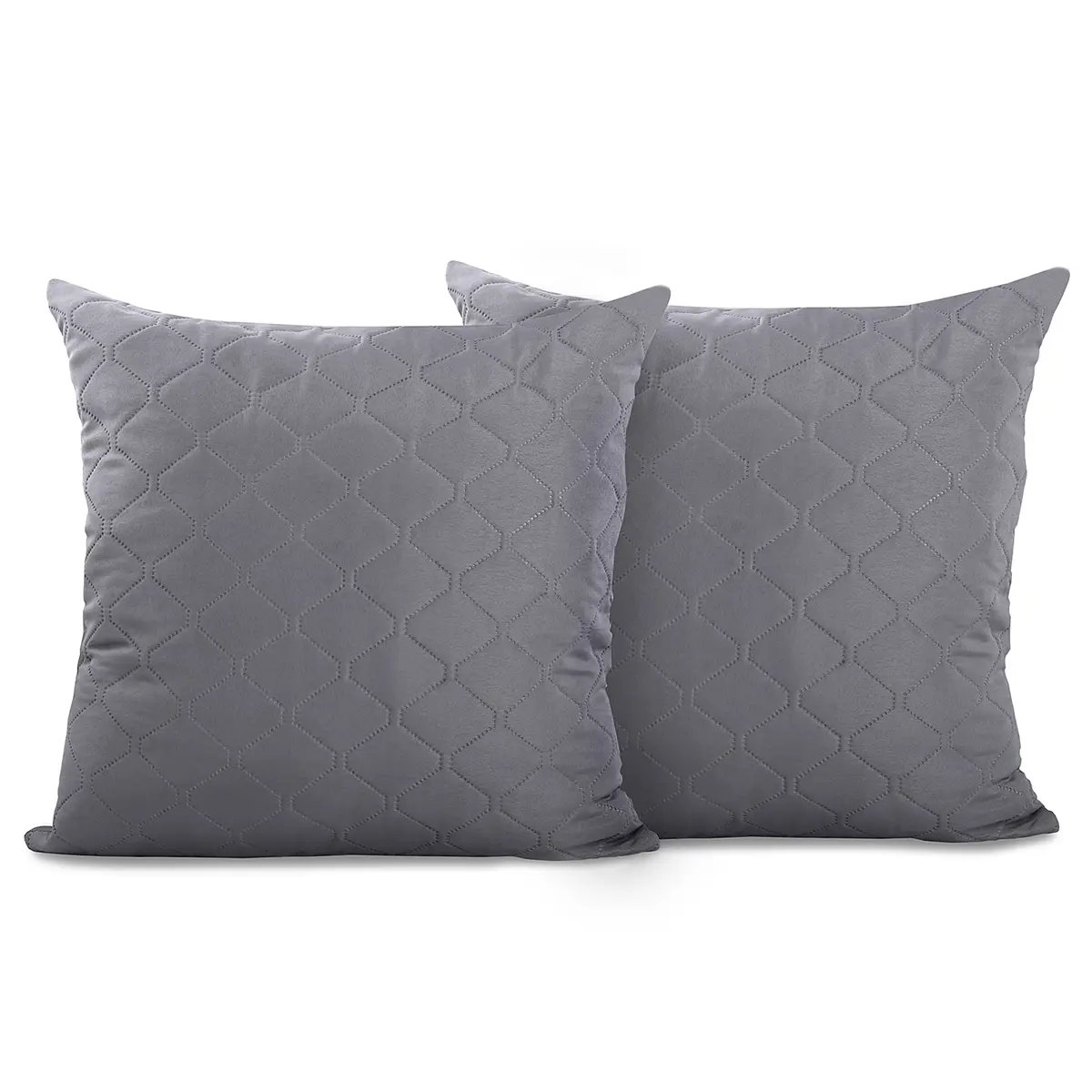 Kissenbezug Daxel 2er-Set Grau/Graphit 40 x 40cm Microfaser