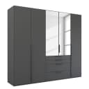 rauch Orange Drehtürenschrank Purisma Spiegel Typ B 251cm Grau/Graphit
