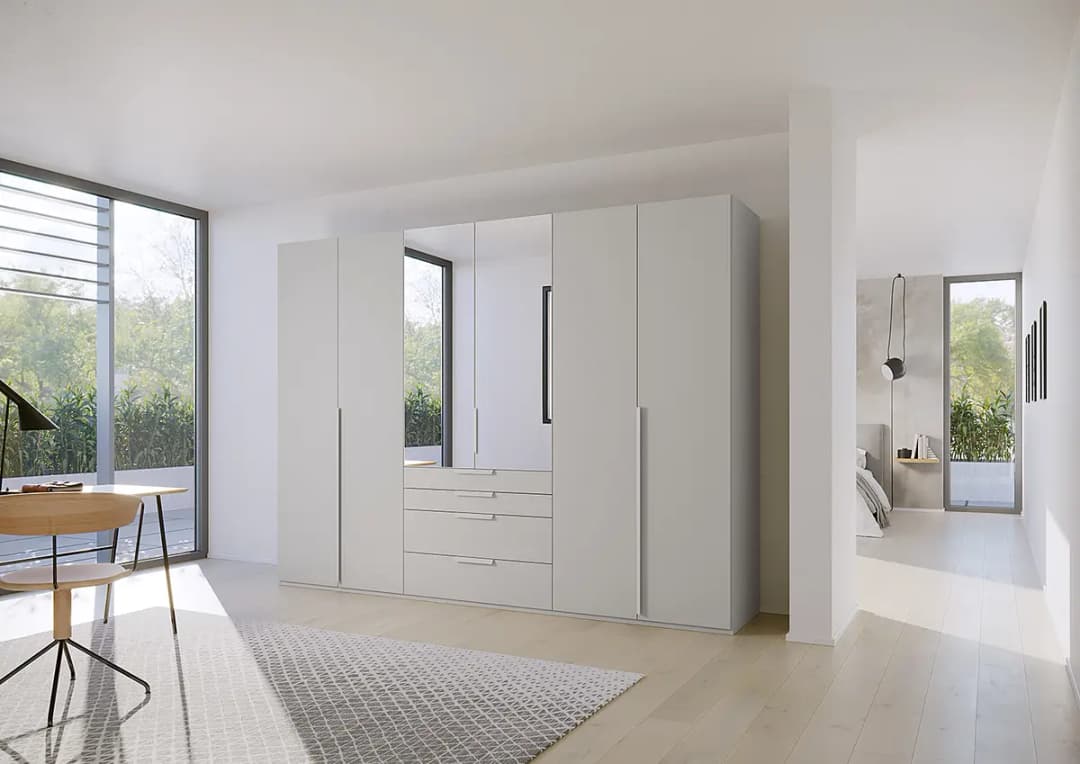 rauch Orange Drehtürenschrank Purisma Spiegel Typ B 301cm | Grau