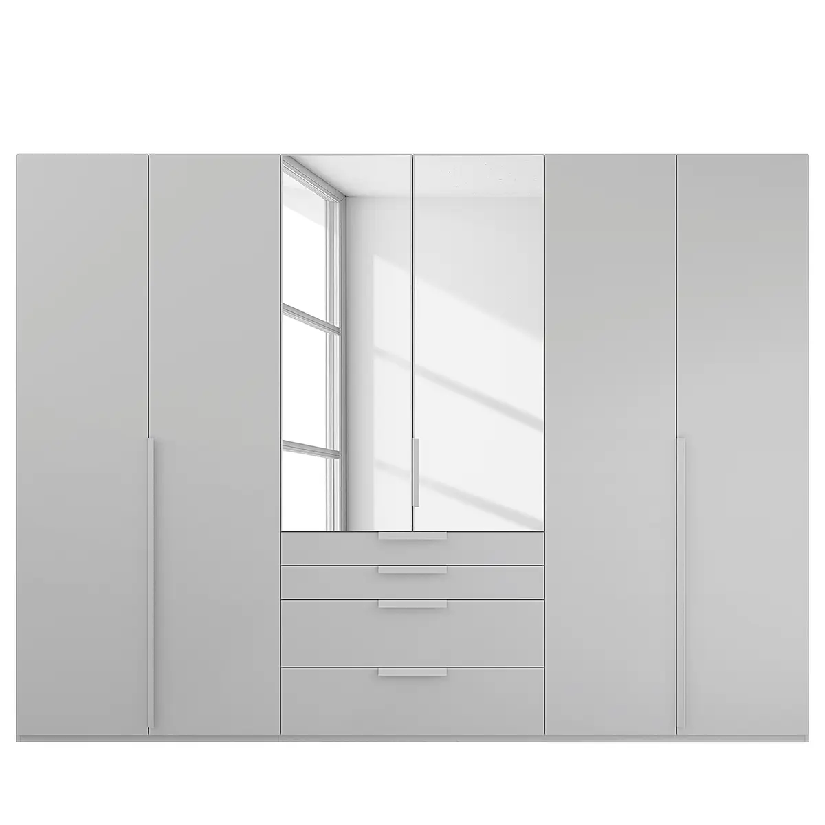 rauch Orange Drehtürenschrank Purisma Spiegel Typ B 301cm | Grau