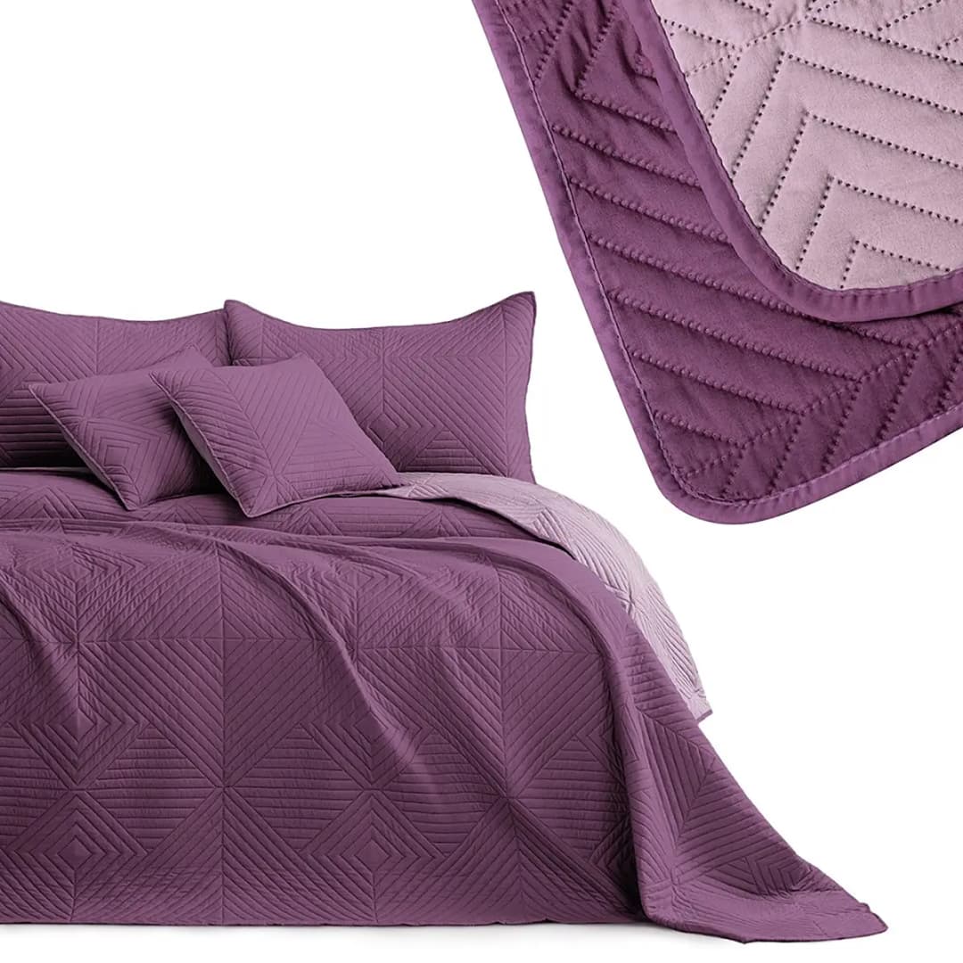 Tagesdecke 170 x 210cm Pink/Violett/Violett Microfaser