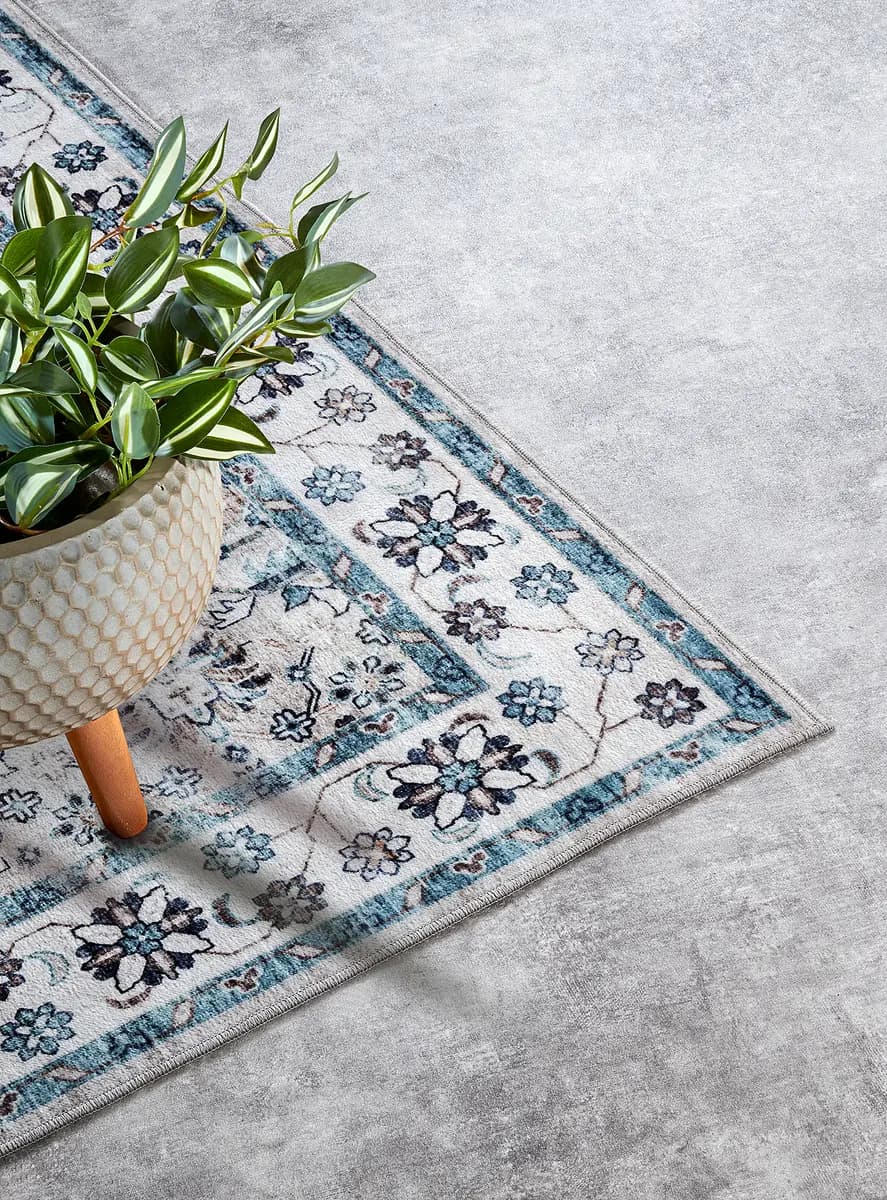 Kurzflorteppich Saveh | Blau