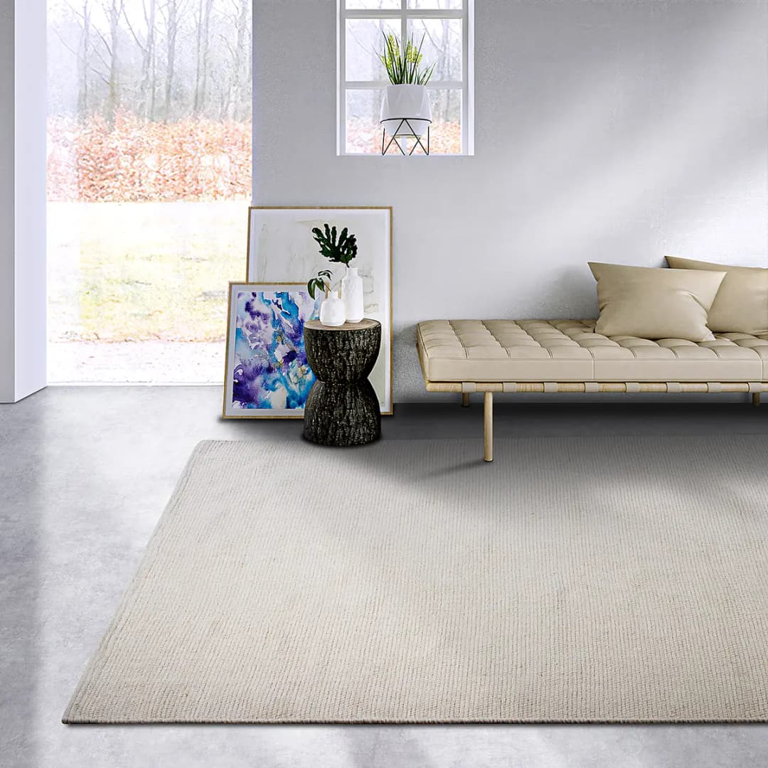 Wollteppich Pradesh Typ A Weiß 190 x 280cm | Weiß