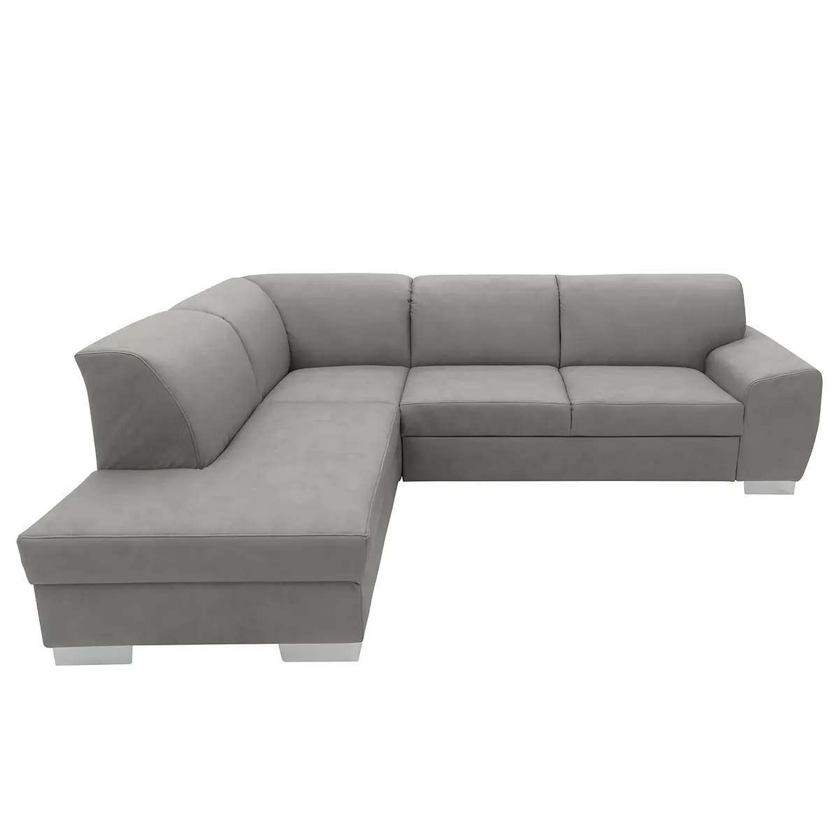 Ecksofa Grau Kunstleder Jami | Grau