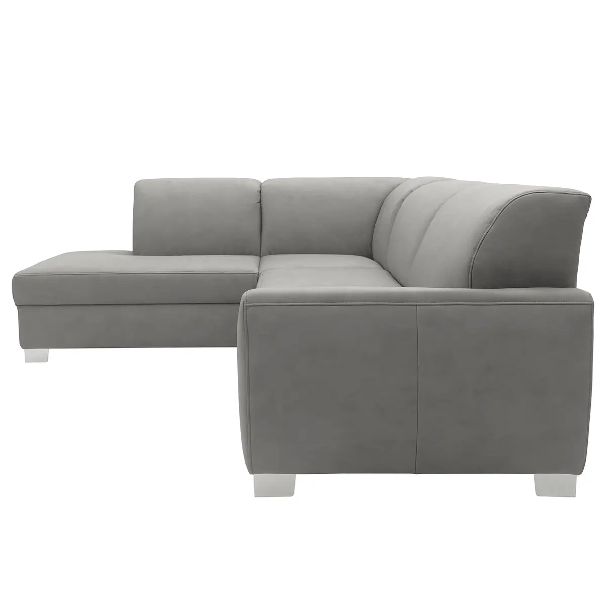 Ecksofa Grau Kunstleder Jami | Grau