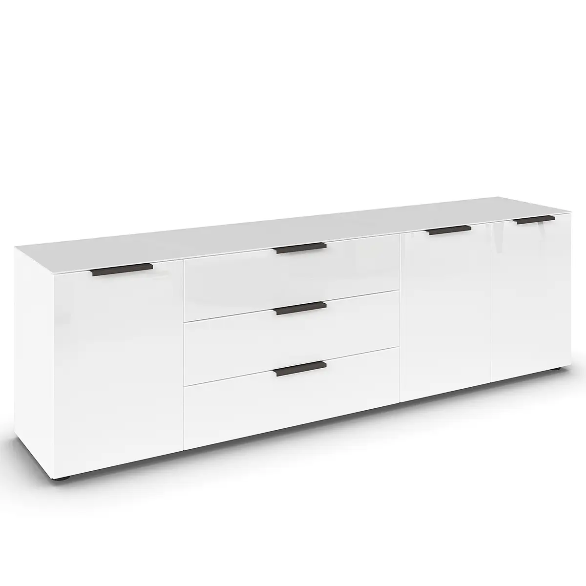 rauch Orange TV-Lowboard Flipp Glas Typ B | Weiß