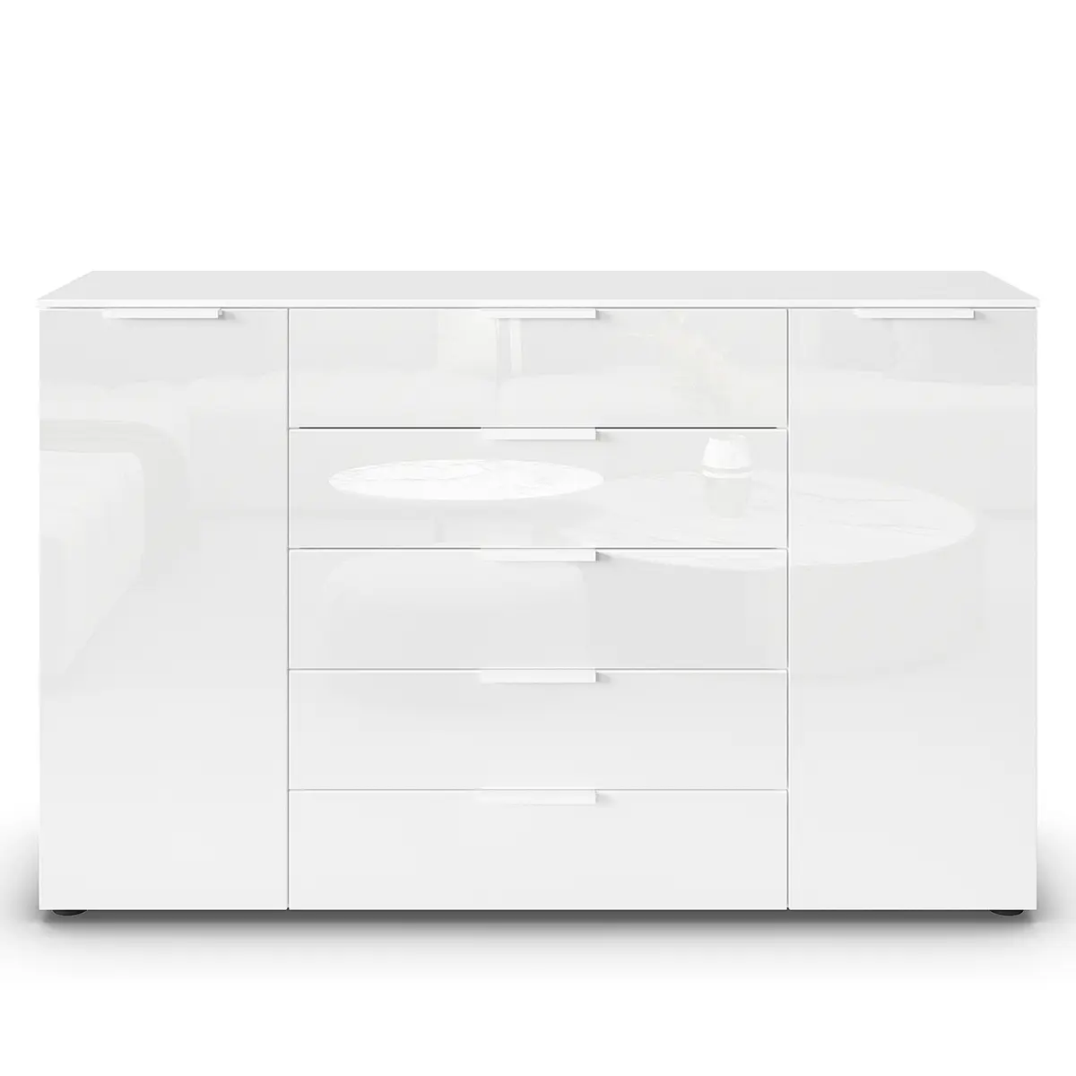 Sideboard Flipp Glas Typ A 160cm Weiß/Weiß | Weiß