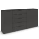 Sideboard Flipp 200cm Grau/Graphit | Grau