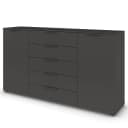 Sideboard Flipp 180cm Grau/Graphit | Grau