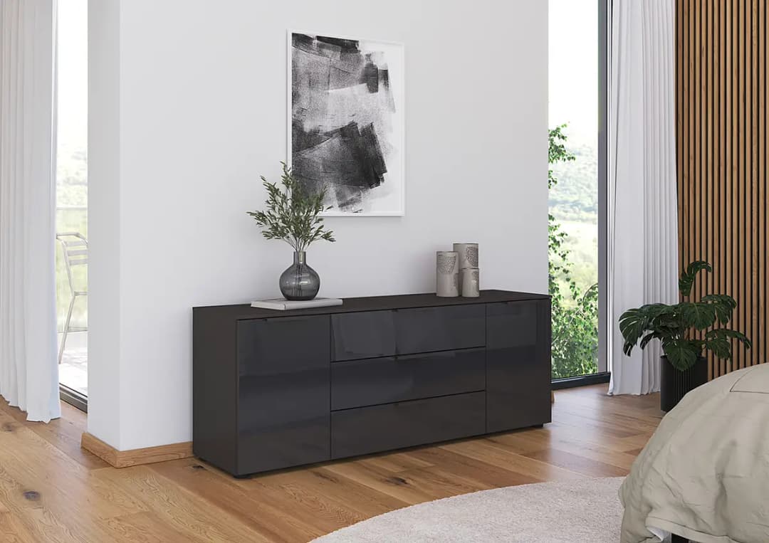 rauch Orange TV-Lowboard Flipp Glas Typ A | Grau
