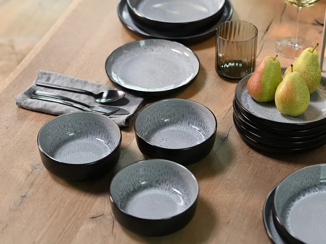 Müslischalen 6er-Set Ø 16cm Grau/Grau | Grau
