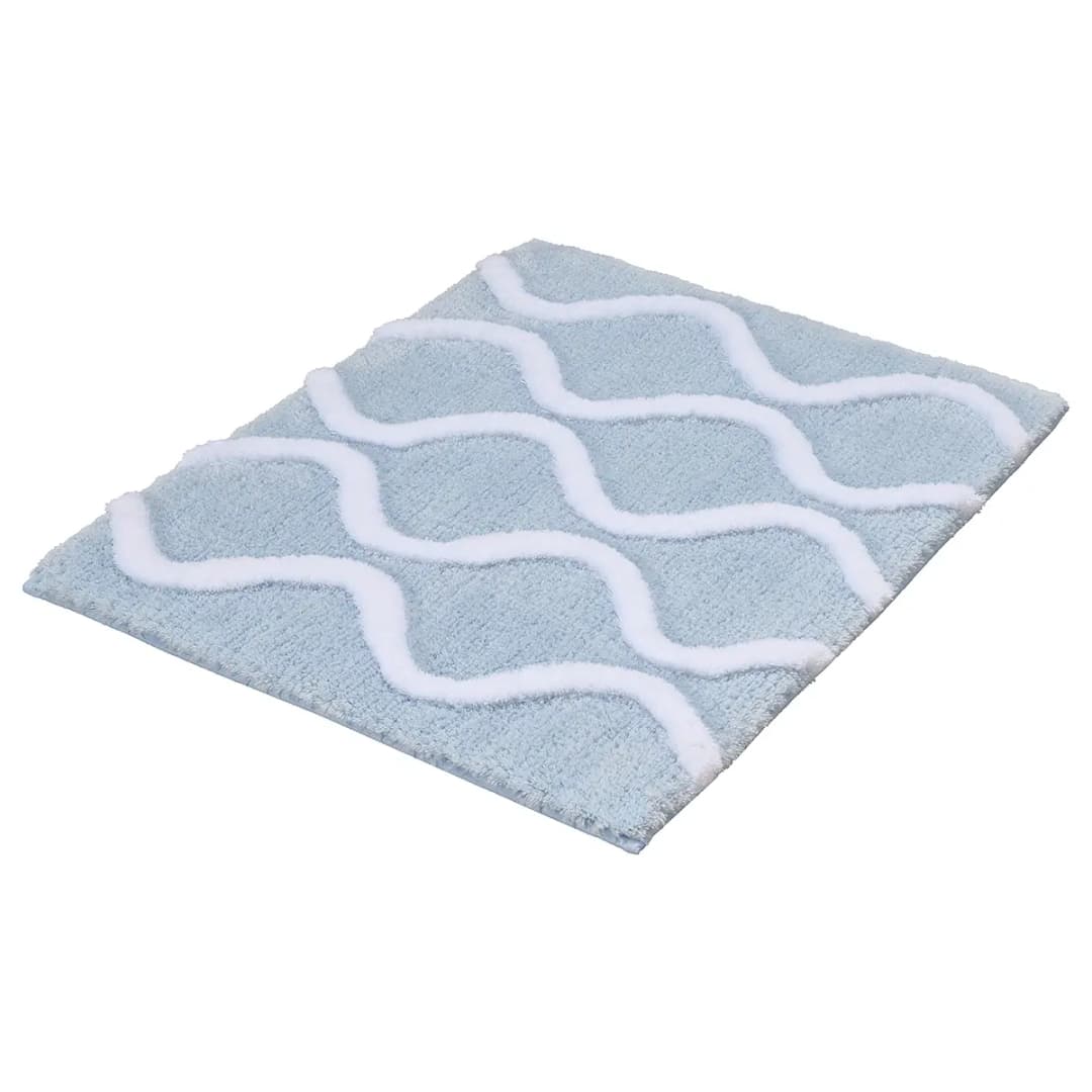 Badteppich Piana 55 x 65cm Blau/Stahlblau | Blau