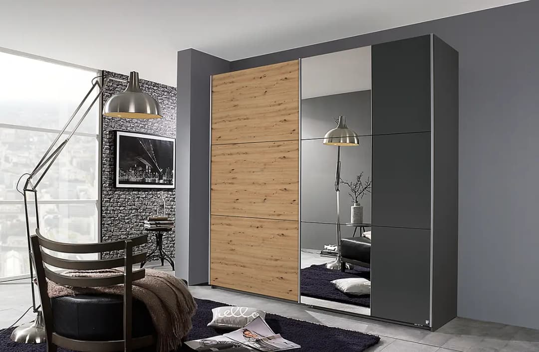 rauch Blue Schwebetürenschrank Aurelio | Holztöne