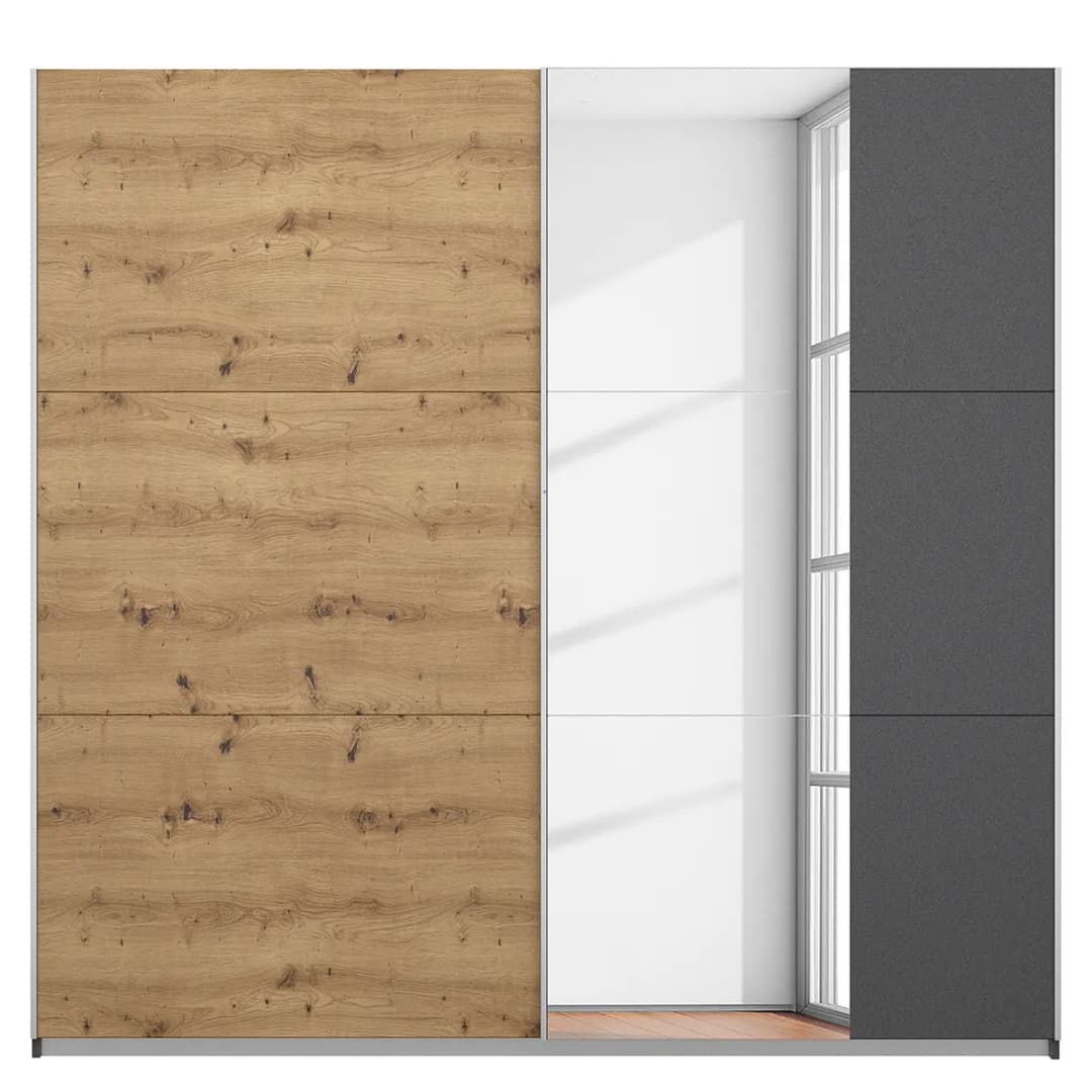 rauch Blue Schwebetürenschrank Aurelio | Holztöne