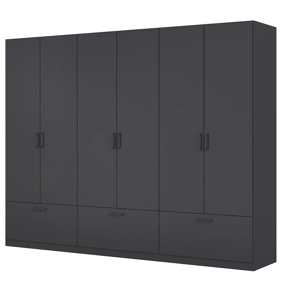 rauch Blue Drehtürenschrank Bari Typ B 270cm Grau/Graumetallic | Grau