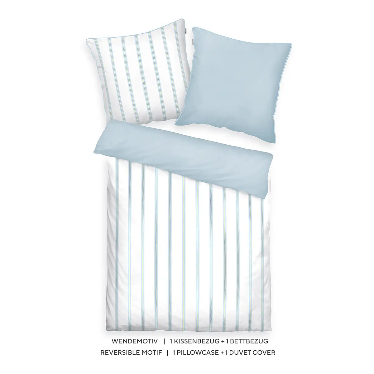Tom Tailor Satin-Bettwäsche 135 x 200 cm | Mehrfarbig