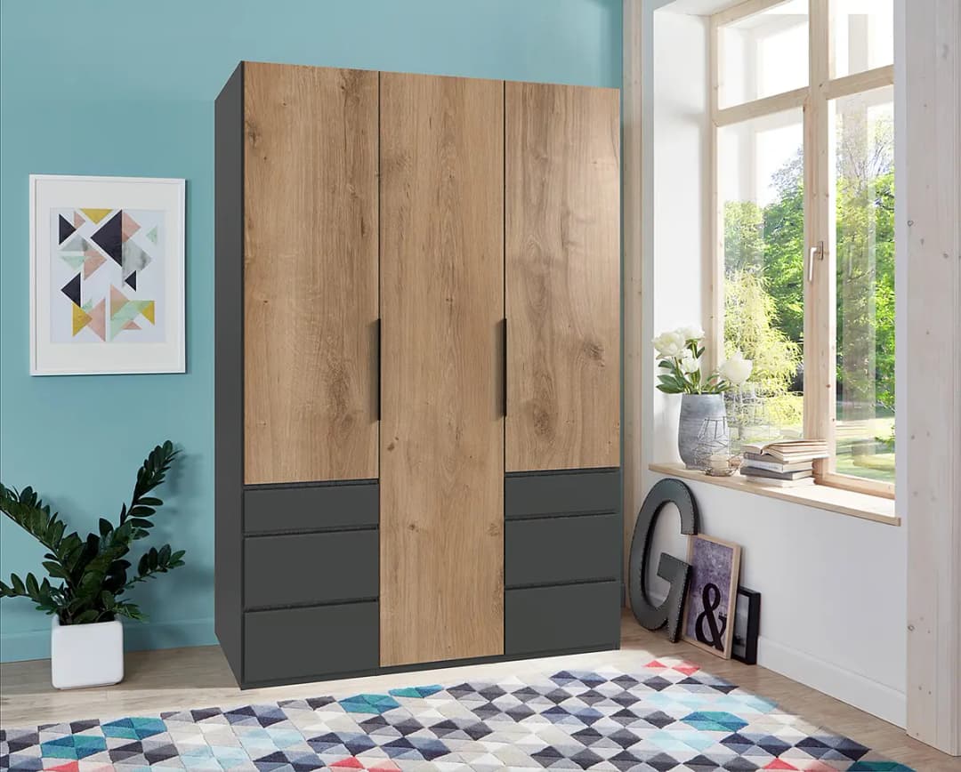 Drehtürenschrank Level36 | Holztöne