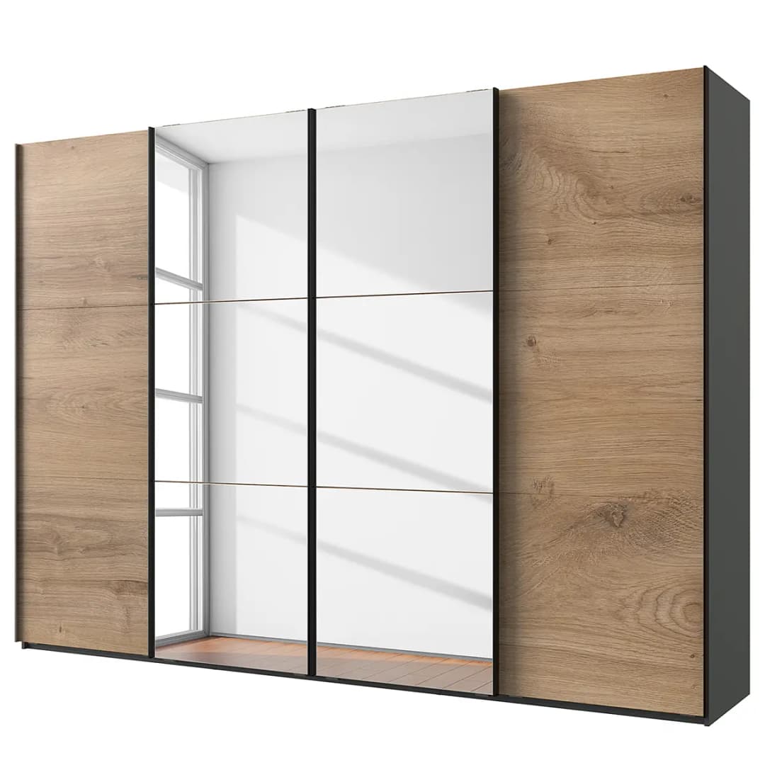 Schwebetürenschrank Level36 236 cm Typ C | Holztöne
