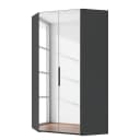 Beleuchteter Eckschrank Level36 236cm Grau/Graphit Schwarz mit
