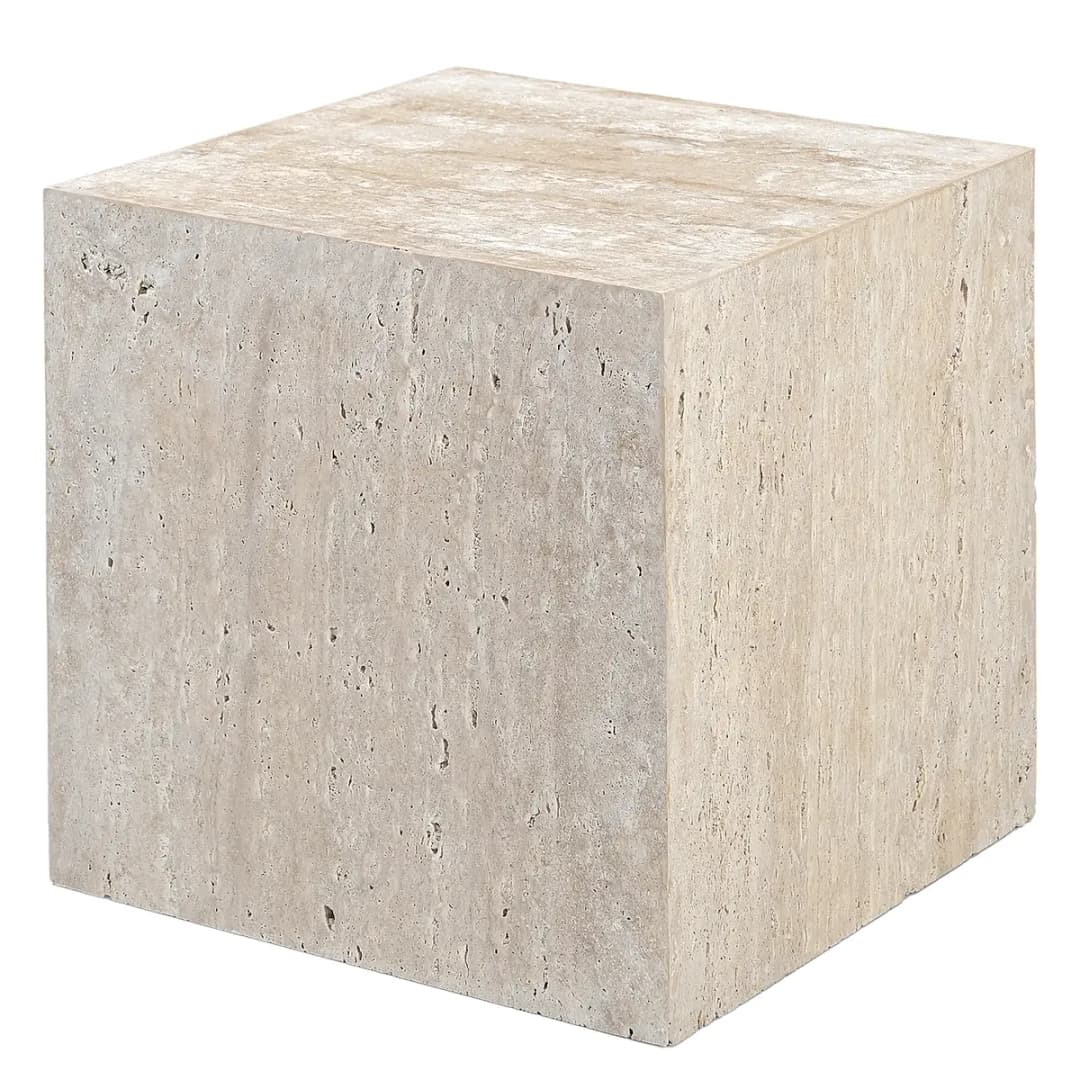 Travertin-Beistelltisch BALIZA | Beige